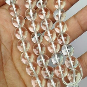 293.30 Cts White Quartz Beads String